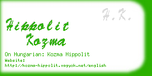 hippolit kozma business card